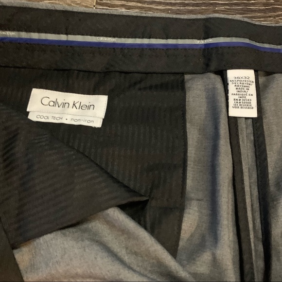 Calvin Klein Men’s Gray Dress Pants 38x32 - Picture 5 of 8
